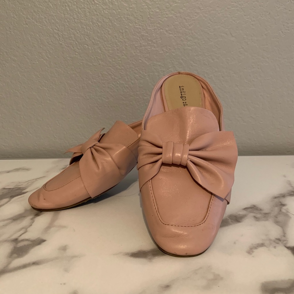 Light Pink Bow Slides